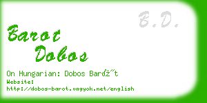 barot dobos business card